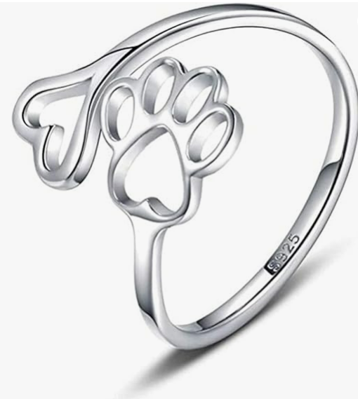 Paw Print Adjustable Ring