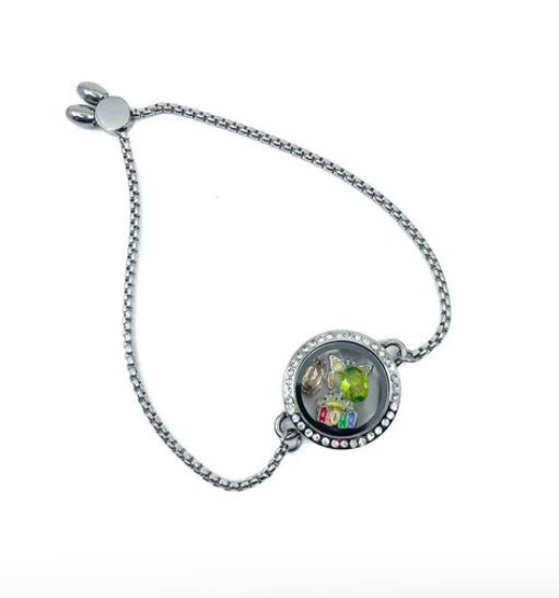 Chain Bracelet with Cubic Zirconia for Mini Pearls