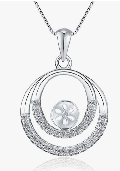 Double Circle Pearl Pendant