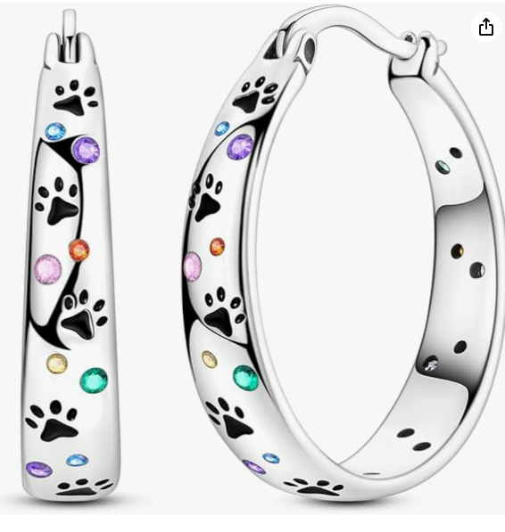 Paw Print Hoops