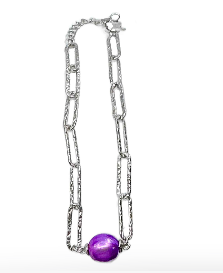 Paperclip Bail Bracelet with Round Oyster Opening