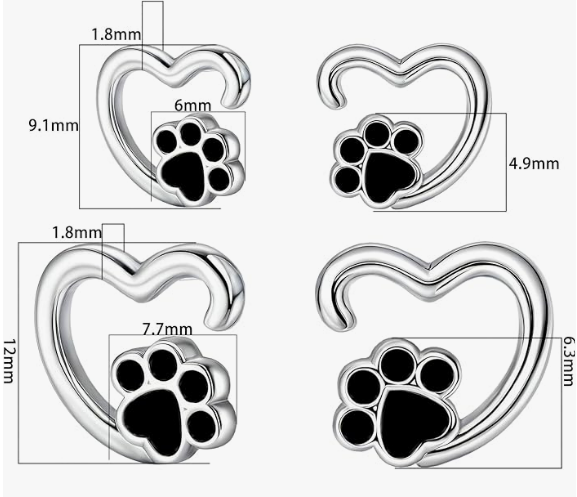 Paw Print Hearts