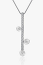 Triple Bail Bar Cubic Zirconia 3 Pearl Pendant Mount