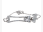 Rhinestone Bail Bracelet with Round Oyster Opening