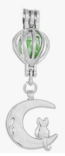 Cat in the Moon Charm Cage