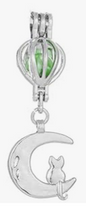 Cat in the Moon Charm Cage