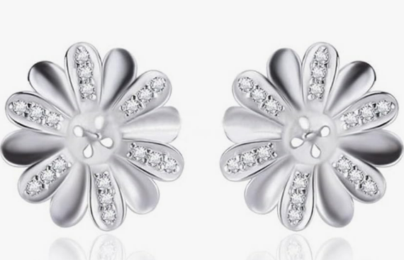 Flower Bloom CZ Earrings