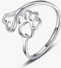 Paw Print Adjustable Ring