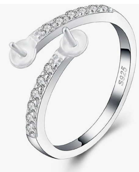 Double CZ Twist Ring