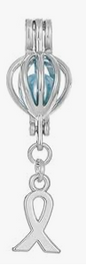 Cancer Ribbon Charm Cage