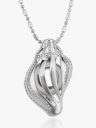 Silver-Plated Copper Pearl Cage Pendant