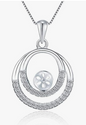 925 Sterling Silver Pendant Mount with Round Oyster Opening