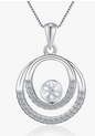 Double Circle Pearl Pendant
