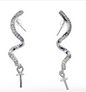 Double Swirl Rhinestone Earrings
