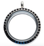 Black Rhinestone Locket
