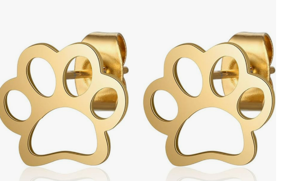 Paw Print Stud Earrings
