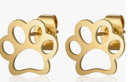 Paw Print Stud Earrings