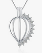 925 Sterling Silver Teardrop Edison Cage Pendant with CZ