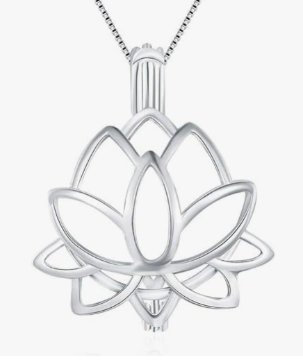 925 Sterling Silver Lotus Edison Cage Pendant