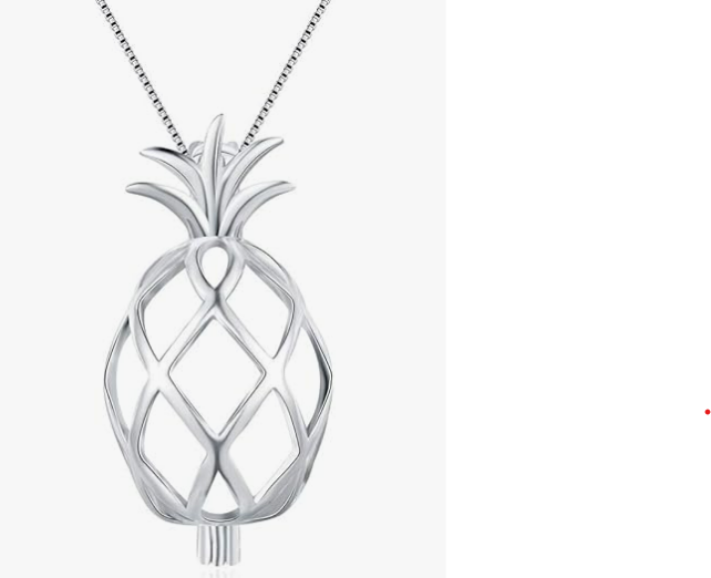 925 Sterling Silver Pineapple Edison Cage Pendant