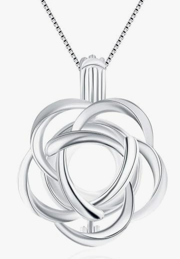 925 Sterling Silver Rose Edison Cage Pendant