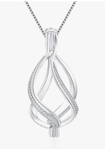 925 Sterling Silver Spiral Edison Cage Pendant