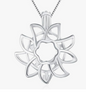 925 Sterling Silver Sunflower Edison Cage Pendant