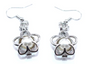 Lotus Flower Pearl Cage Earrings – Silver Plated