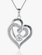 "I Love You to the Moon" Double Heart Bail Pendant