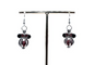 Silver Plated Pearl Cage Earrings – Red Pearl Bead