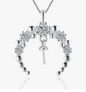 Moon bail CZ necklace