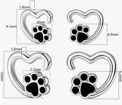 Paw Print Hearts