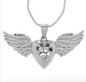 Paw Print Heart with Wings
