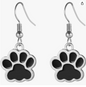 Paw Print Hook Earrings