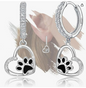 Paw Print Hoop Dangle