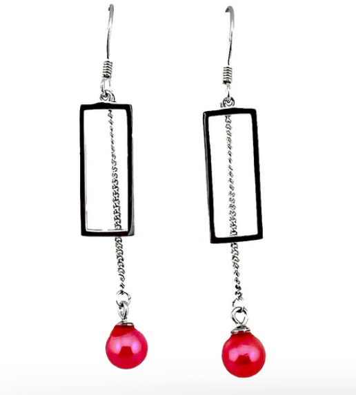 Rectangle Dangle Earrings