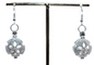 Sand Dollar Pearl Cage Earrings – Silver Plated