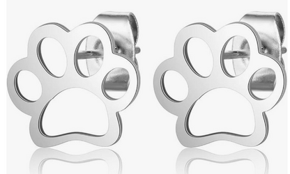 Paw Print Stud Earrings