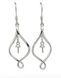 Silver Twist Drop Earrings