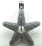 Starfish Pearl Cage Pendant Necklace – Silver Plated with Swarovski Crystal Accents
