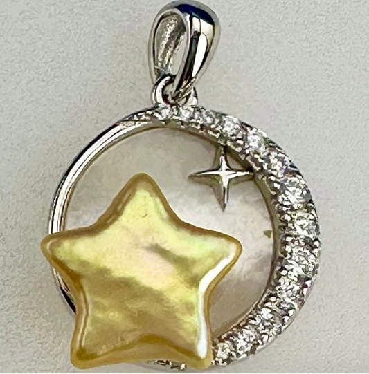 Moon and Star Necklace
