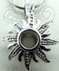 Sun Pearl Cage Pendant Necklace – Silver Plated Rapunzel Sun Charm