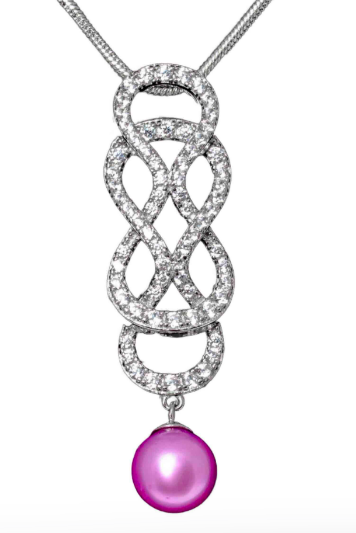 Elegant Swirl CZ Necklace